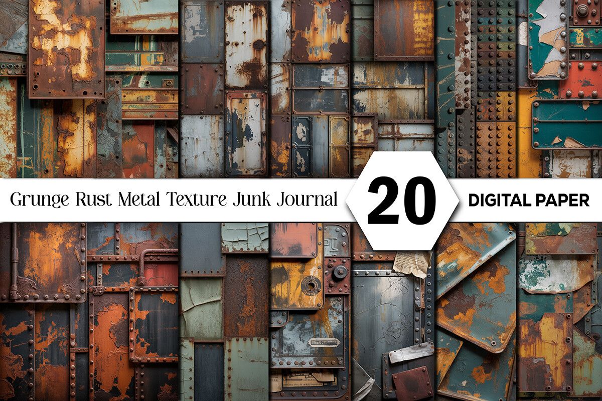 Grunge Rust Metal Texture Junk Journal