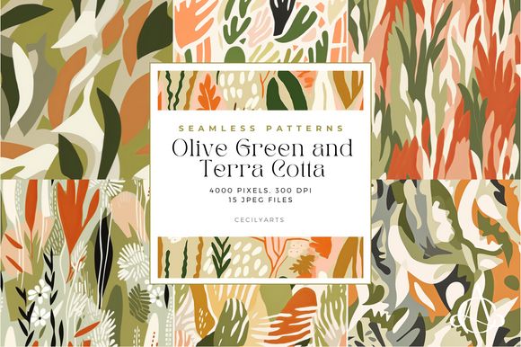 Olive Green and Terra Cotta Patterns