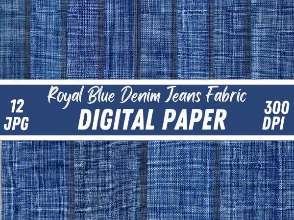 Royal Blue Jeans Denim Fabric Background